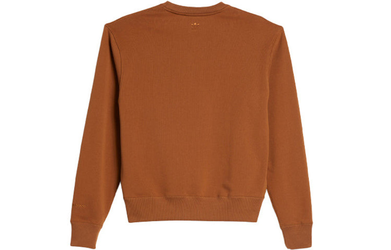 adidas adidas originals x Pharrell Williams Crossover Solid Color Round Neck Pullover Long Sleeves Brown HF outlook