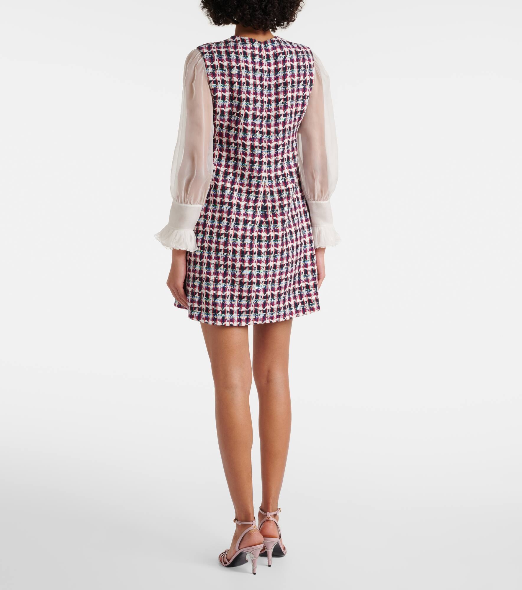 Embellished wool-blend tweed minidress - 3