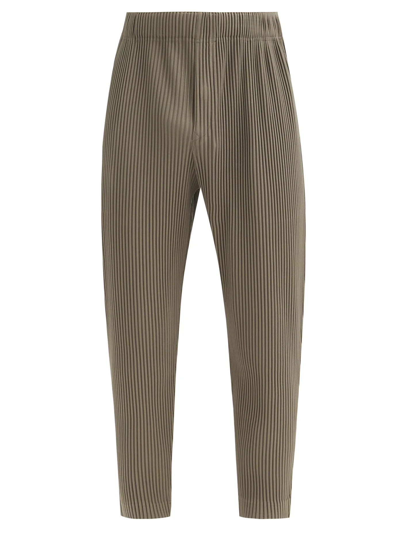 Technical pleated-jersey trousers - 1