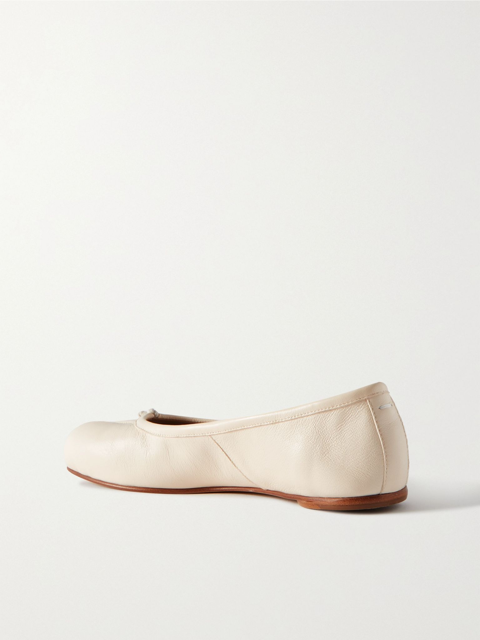 Tabi split-toe leather ballet flats White - 3