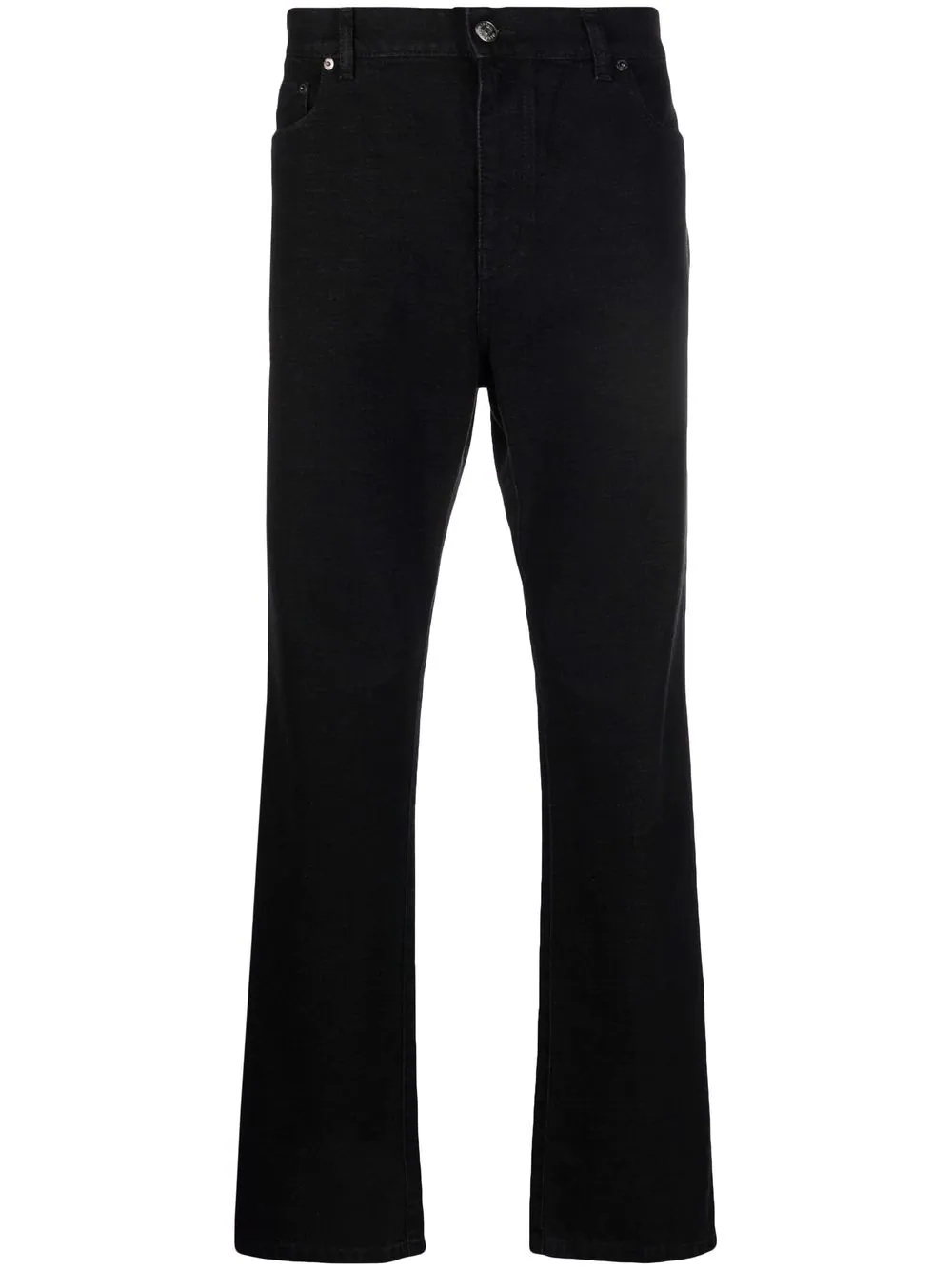 logo-patch straight-leg trousers - 1