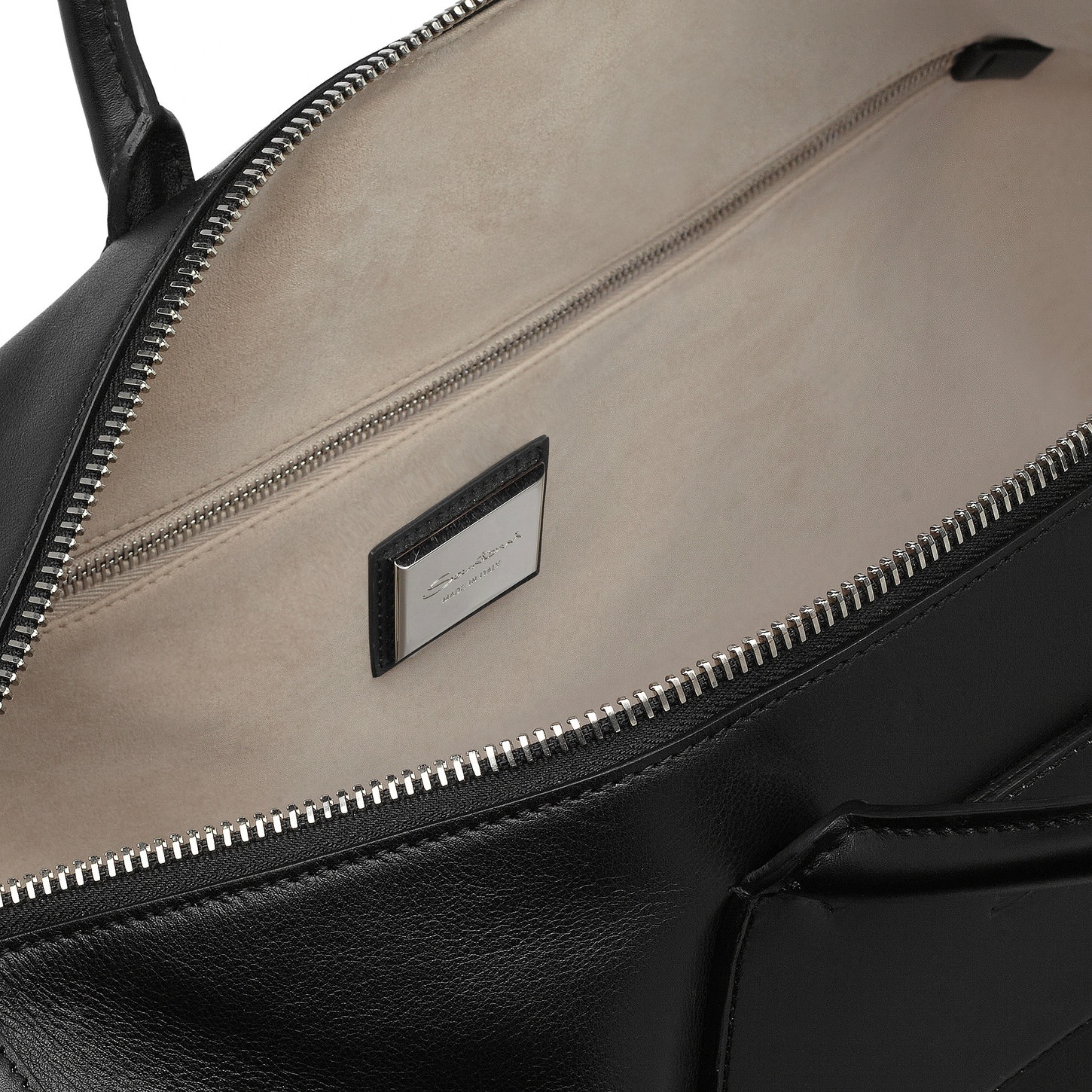 Black leather weekend bag - 4