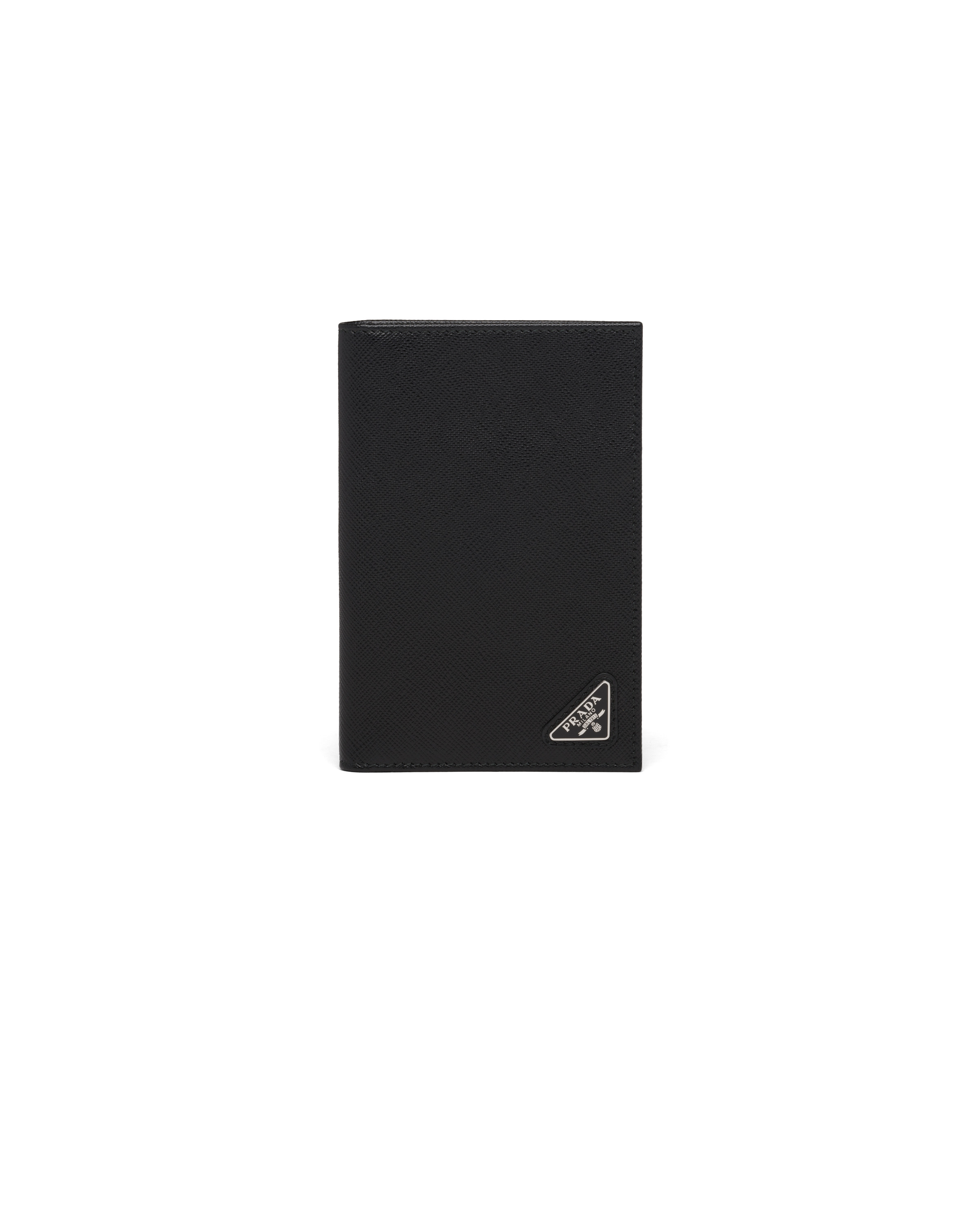 Black Saffiano Leather Passport Holder