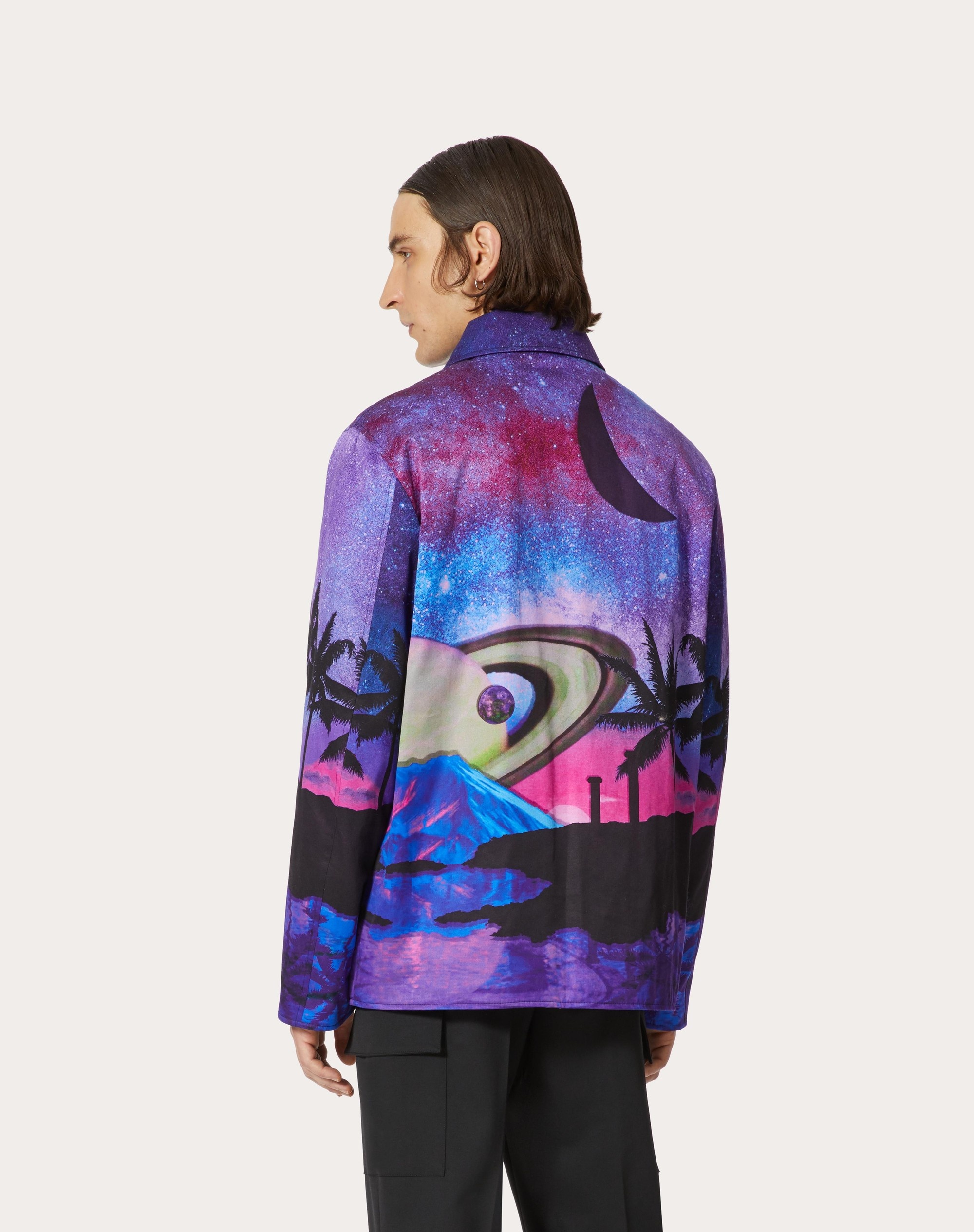 COTTON JACKET WITH WATER SKY PRINT - 4