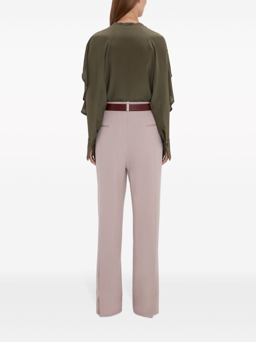 double-pleat wide-leg trousers - 4