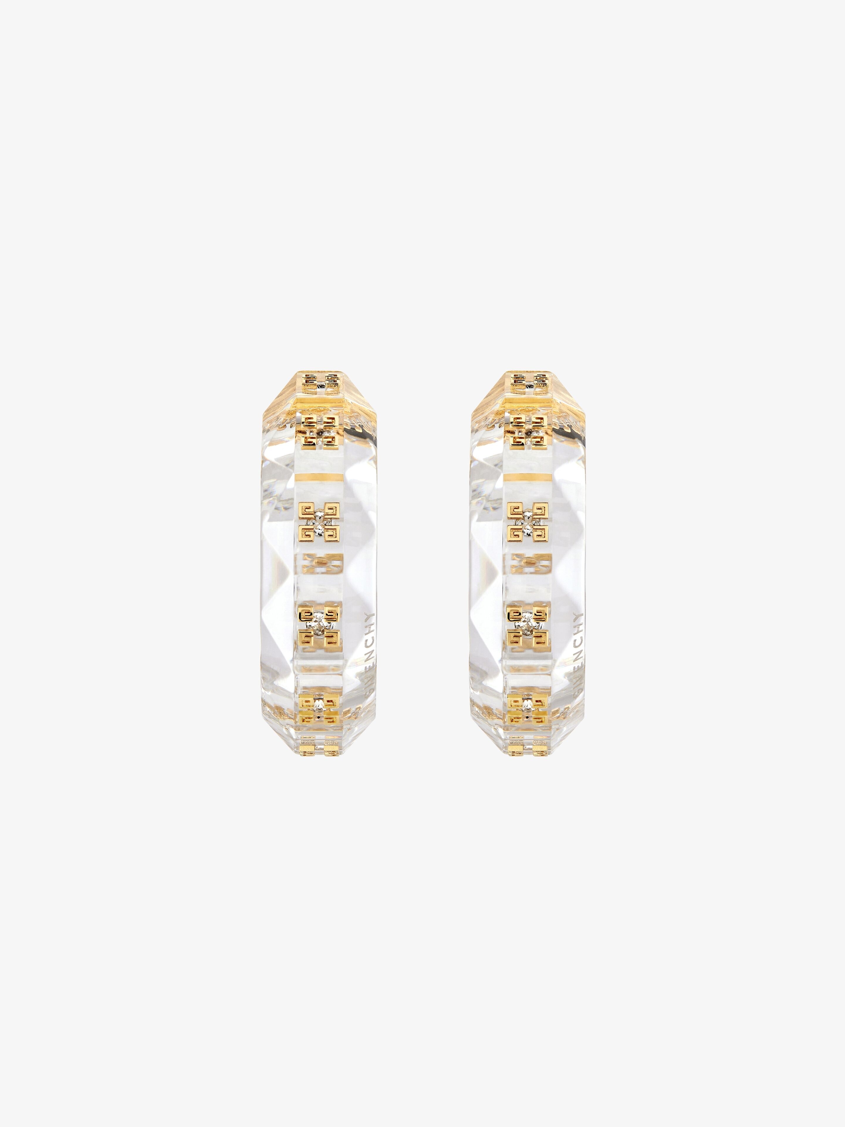 Givenchy 4G Crystal Hoop Earrings