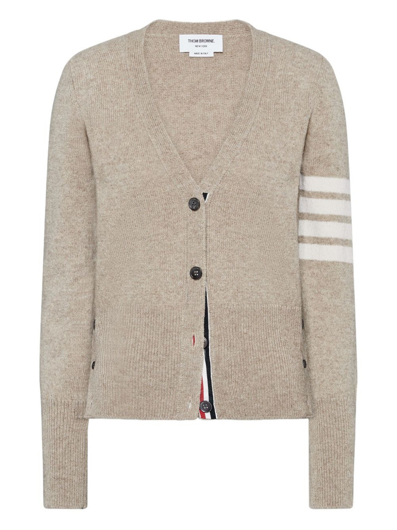 four-bar stripe v-neck cardigan 1