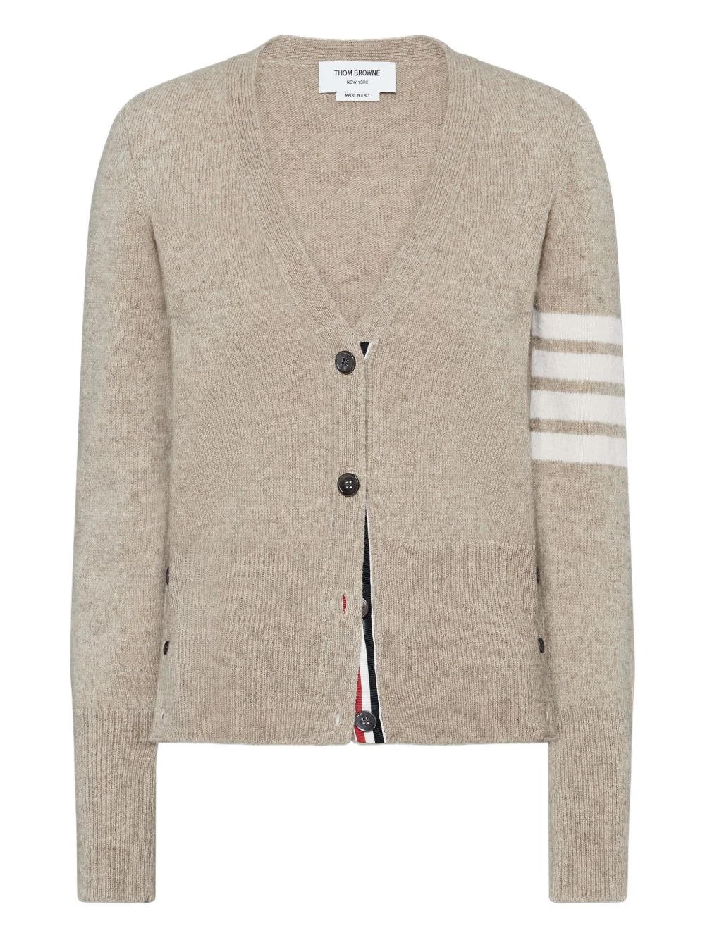 four-bar stripe v-neck cardigan - 1