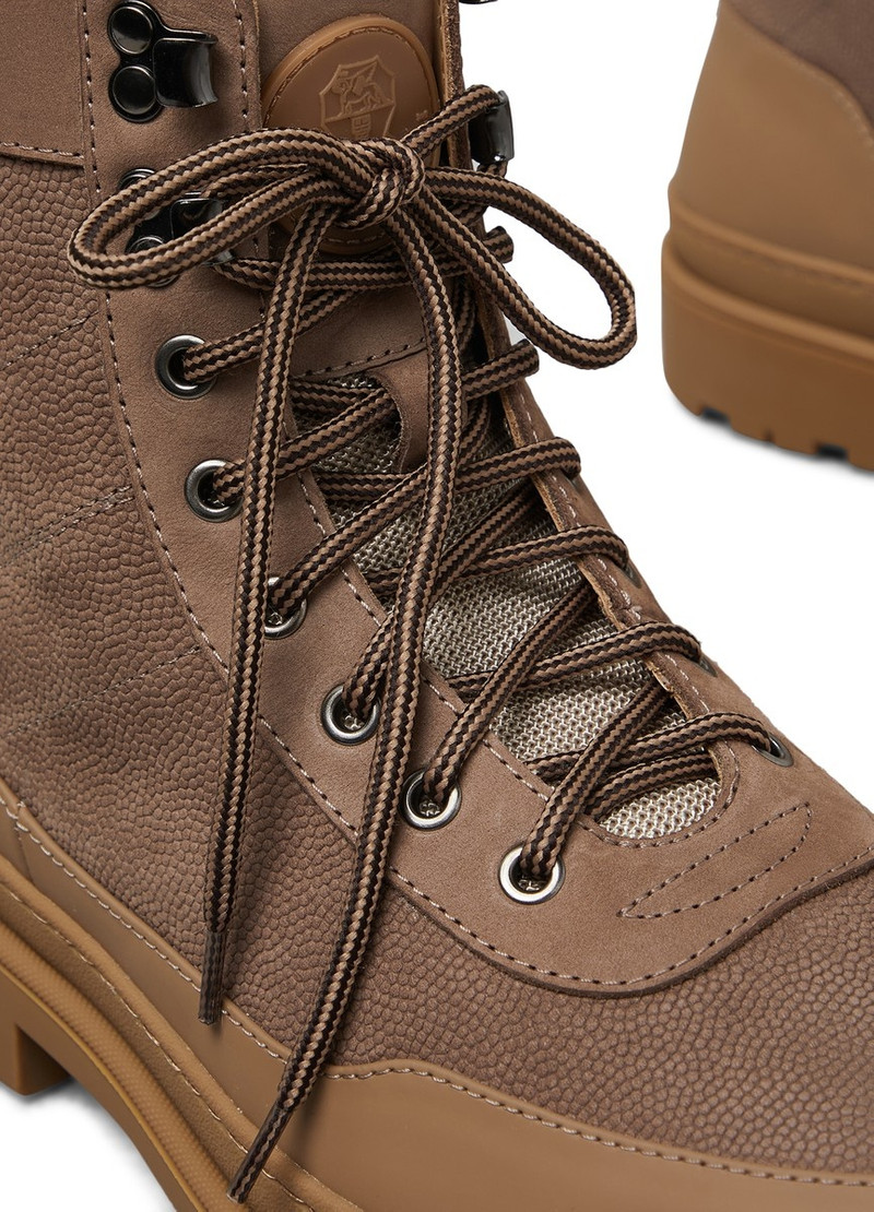 Nubuck and calfskin ankle boots 5