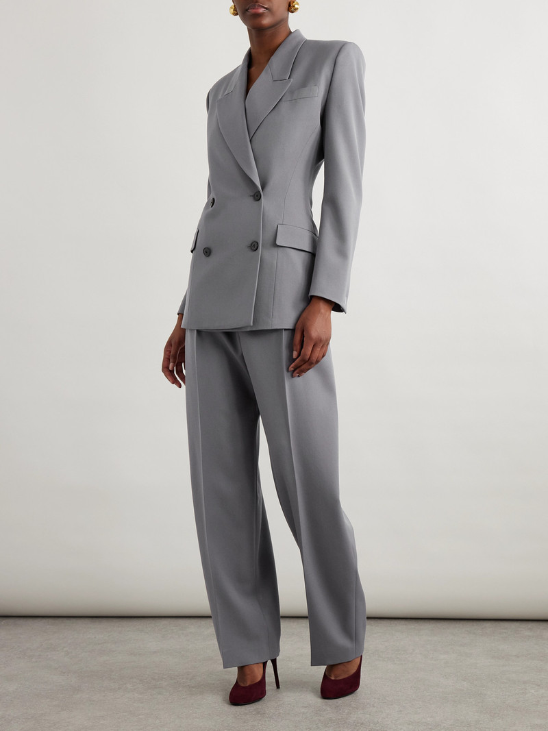 Alaïa Capri Pleated Wool-gabardine Straight-leg Pants outlook