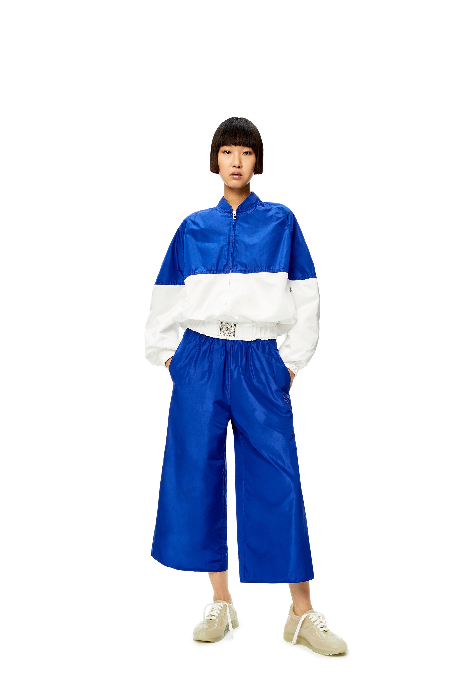 Cropped tracksuit trousers in silk - 2
