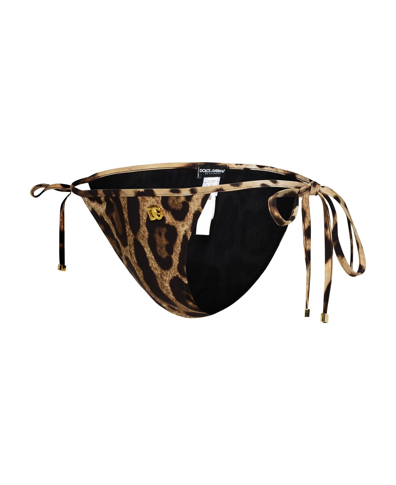 Brown Polyamide Blend Bikini Bottoms - 2