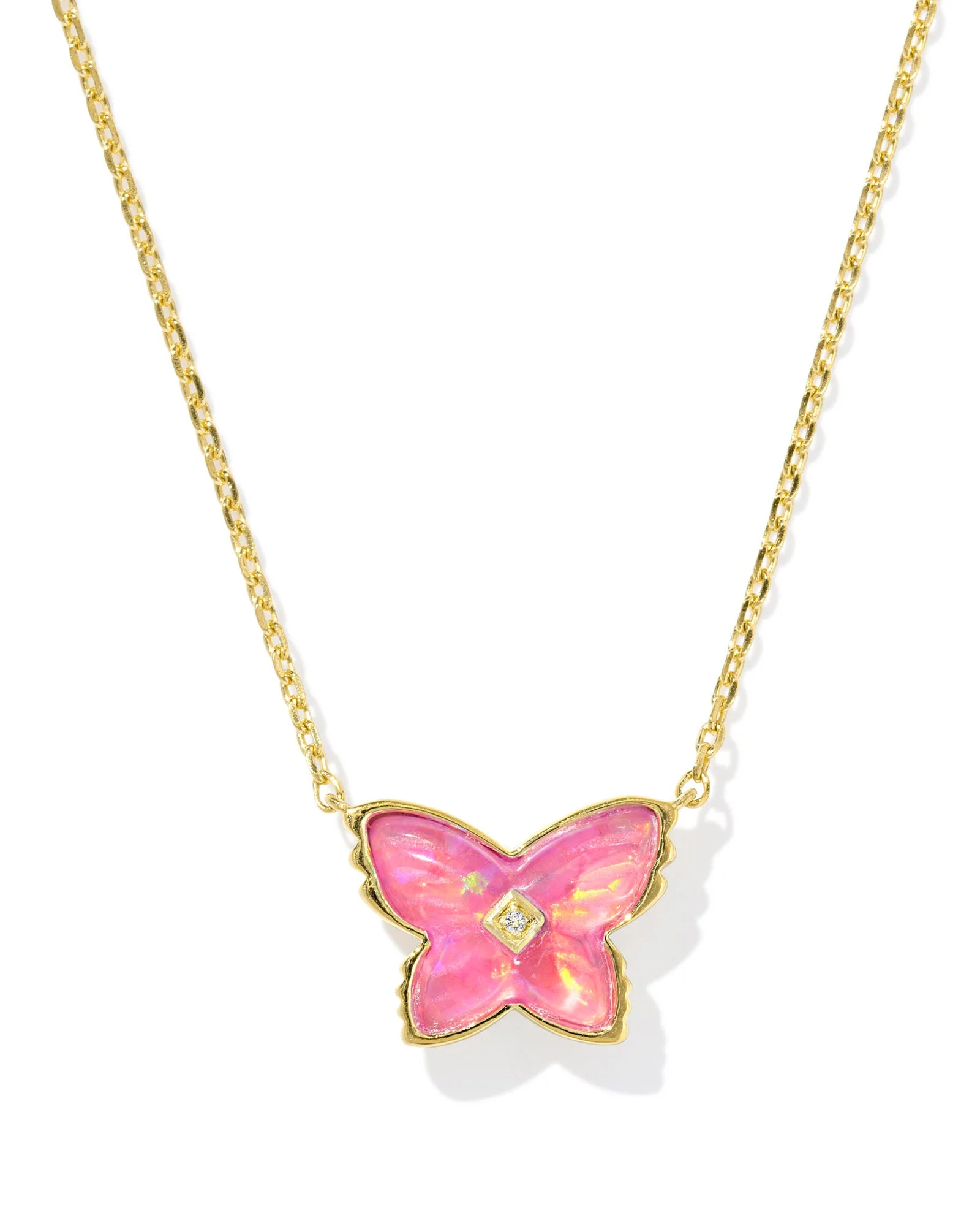 Brinley 18k Gold Vermeil Butterfly Stone Necklace - 1