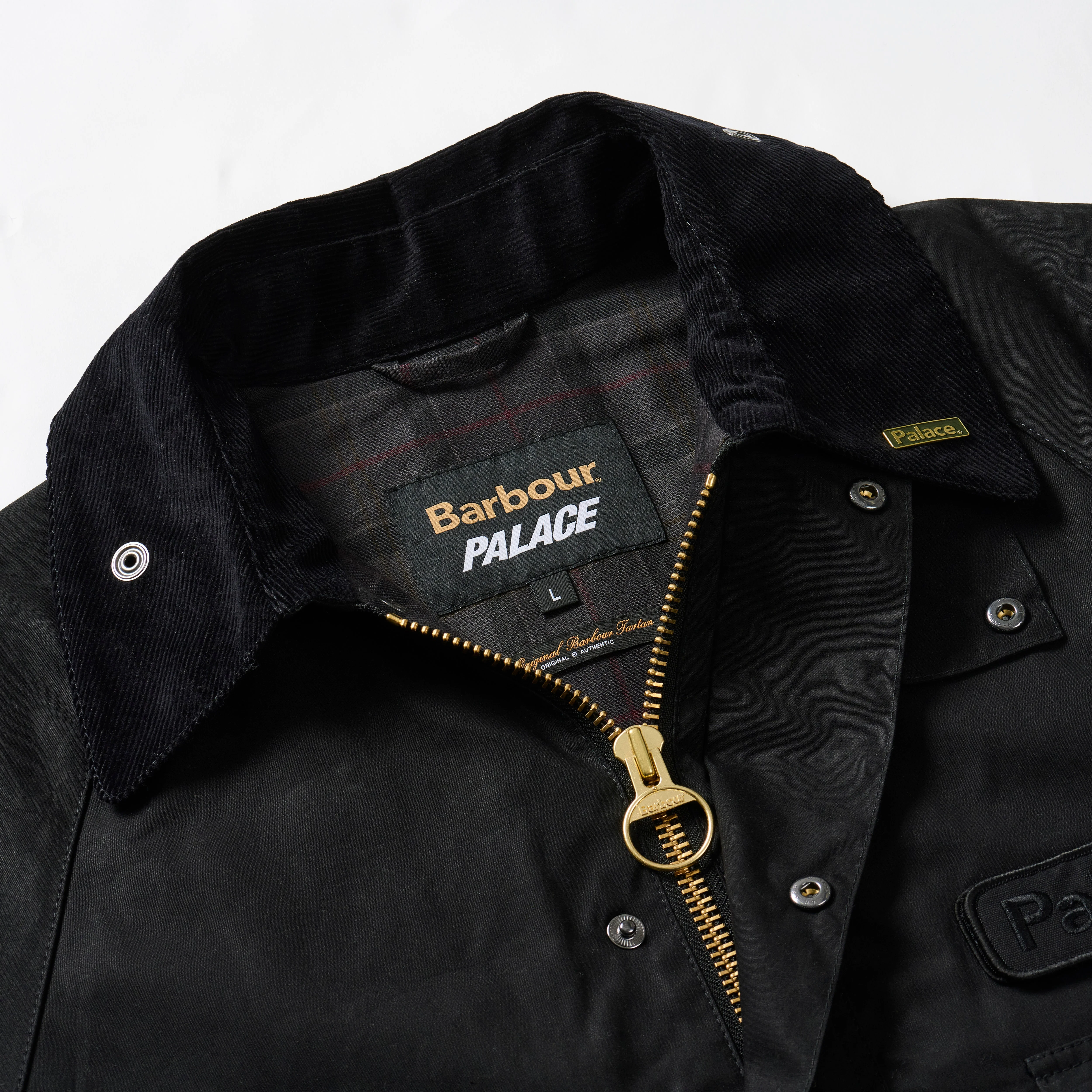 PALACE PALACE BARBOUR BEDALE CASUAL JACKET BLACK | REVERSIBLE