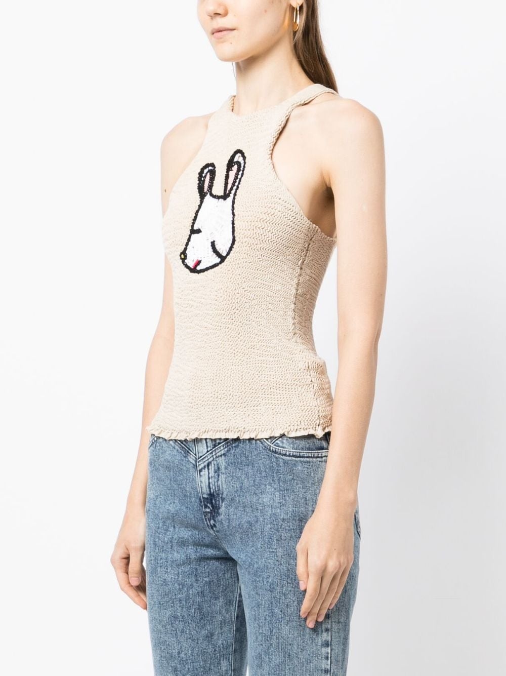 animal-motif knitted top - 3