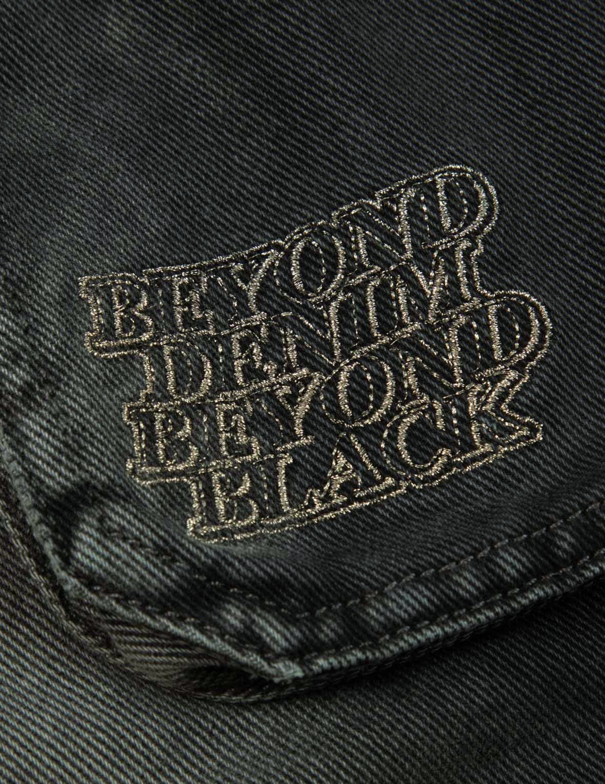 Seagull Embroidered Washed Denim Joggers - 8