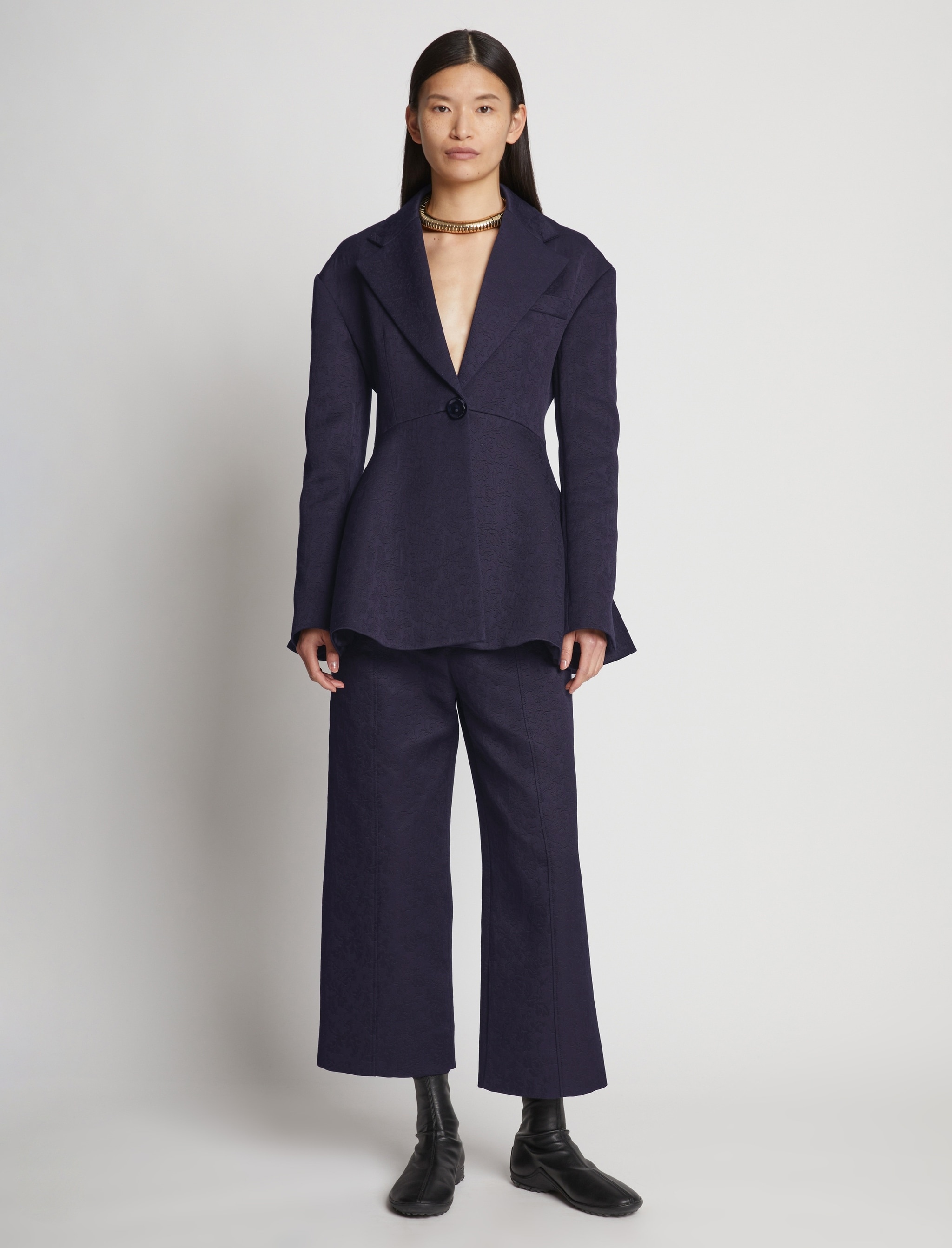Cotton Wool Jacquard Blazer - 3