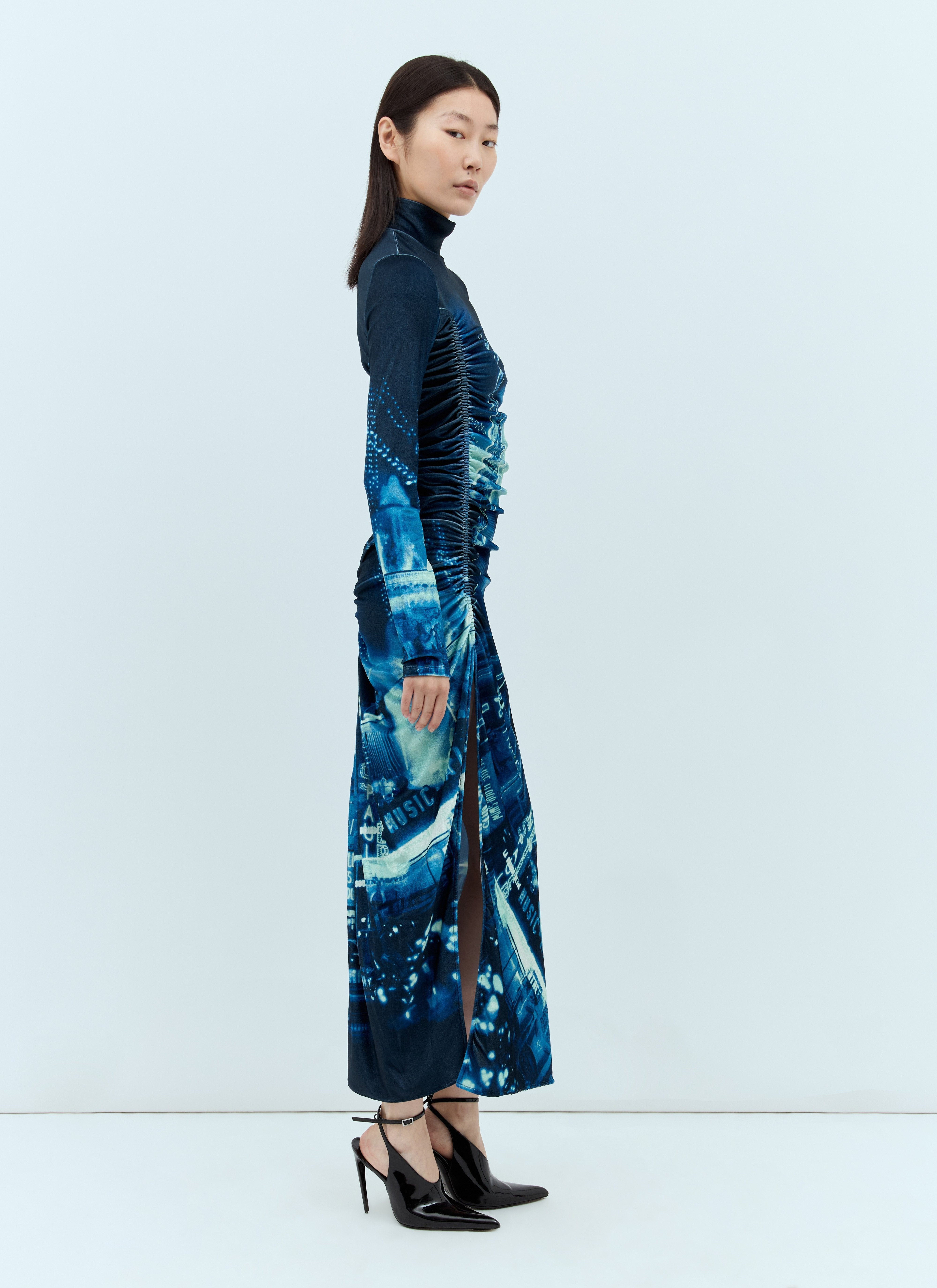 Jean Paul Gaultier Women Pigalle Gathered Velvet Dress - 4