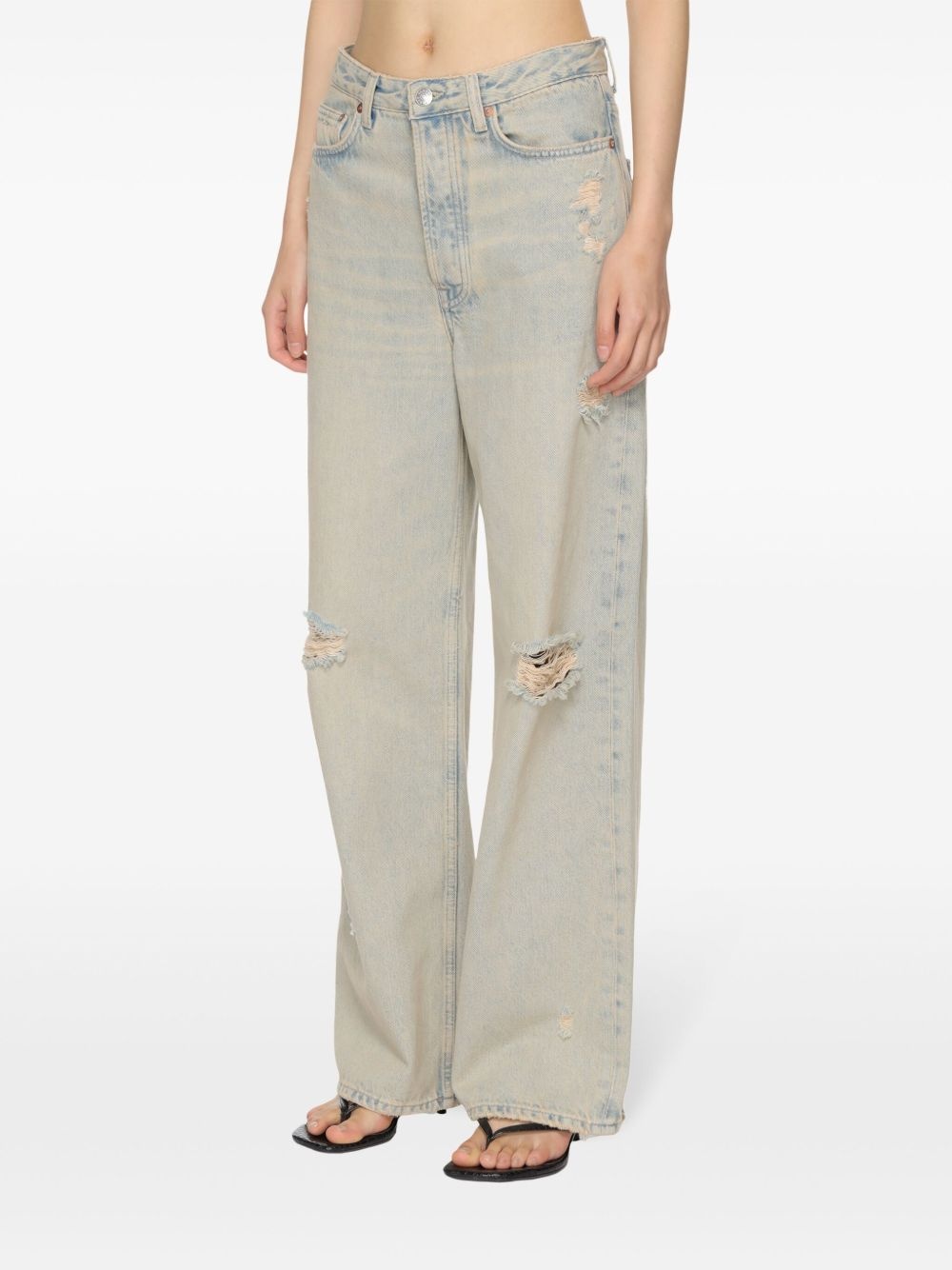 Shelly cotton wide-leg jeans - 4