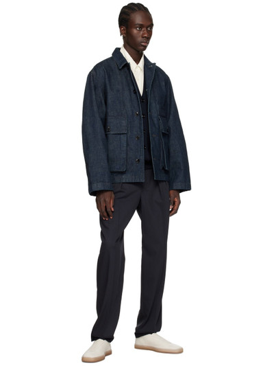 Lemaire Navy Twisted Cardigan outlook