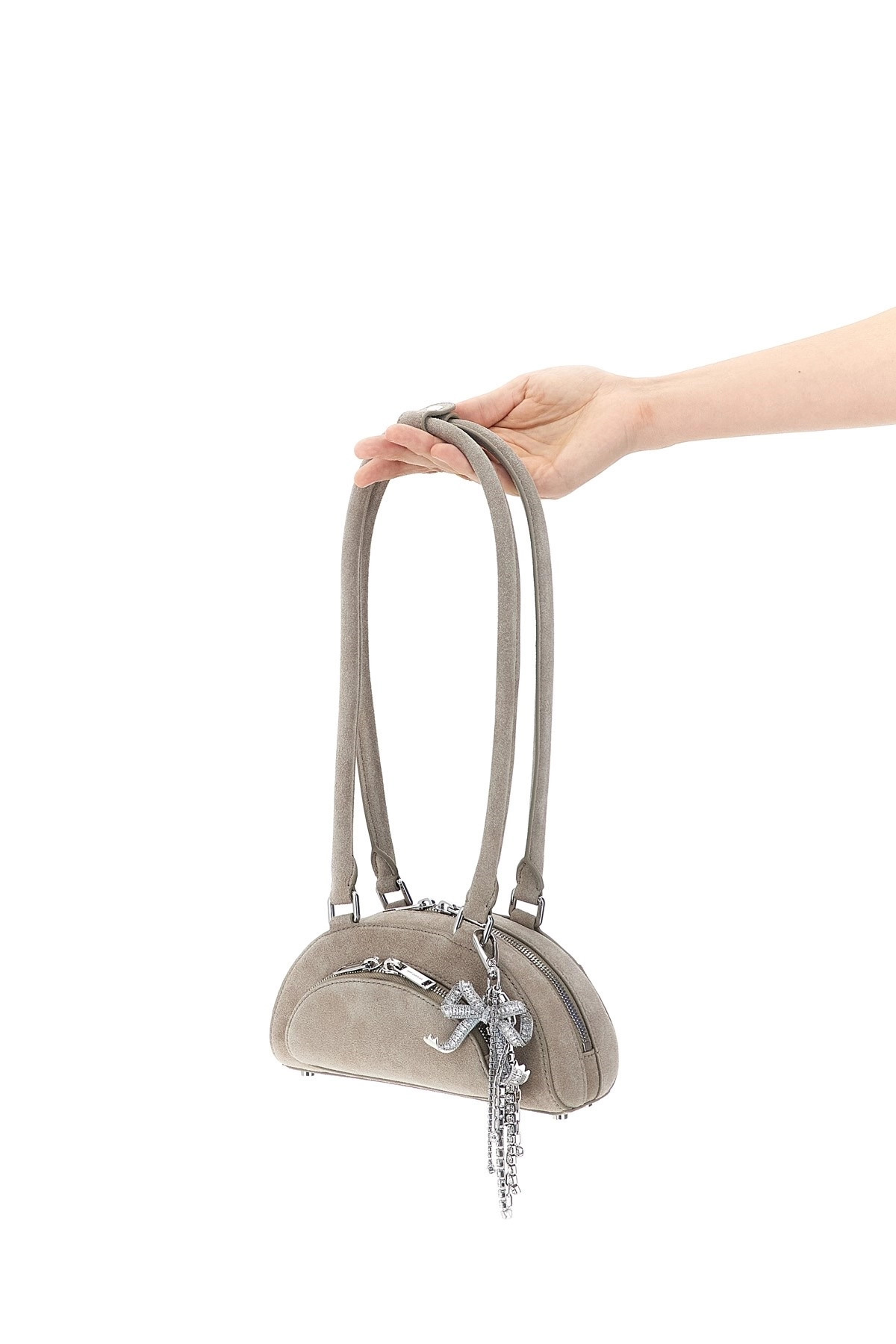 'Suede mini with charm' shoulder bag - 2