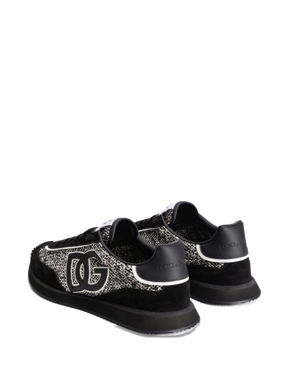logo-patch panelled sneakers - 2