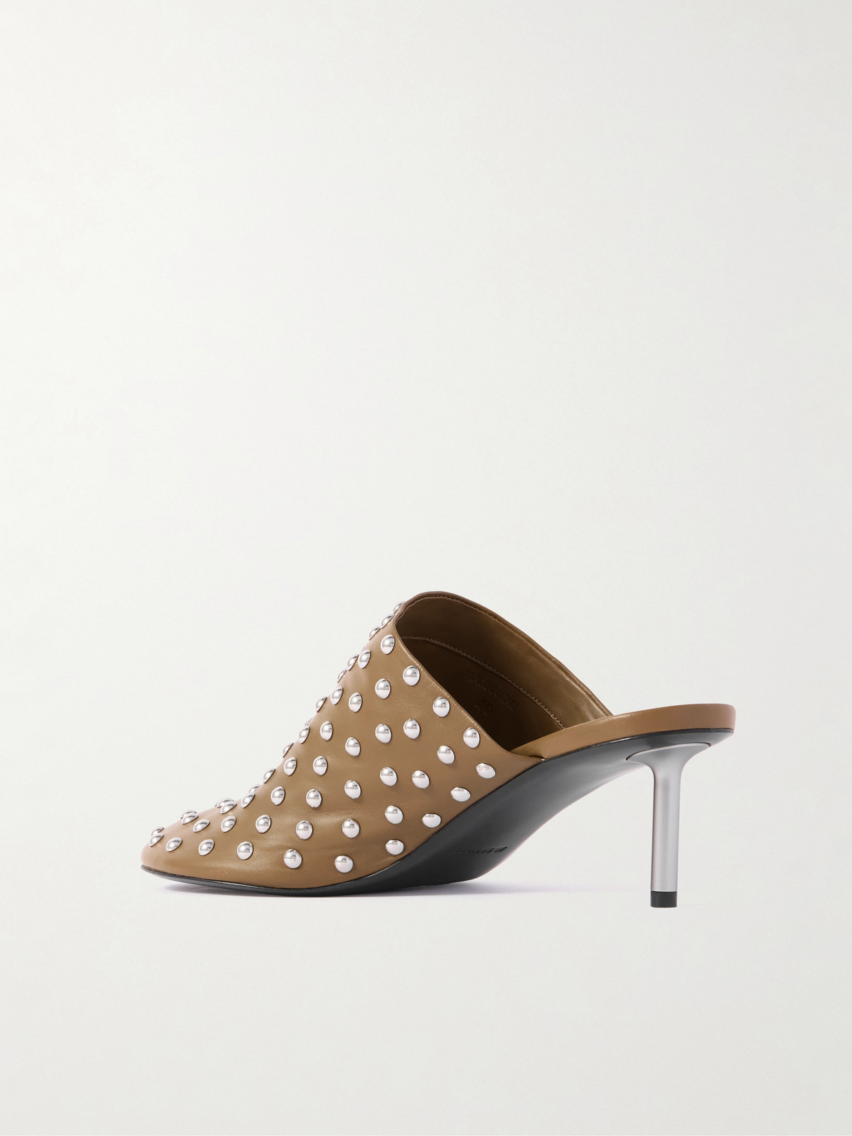 Studded Leather Mules - 3