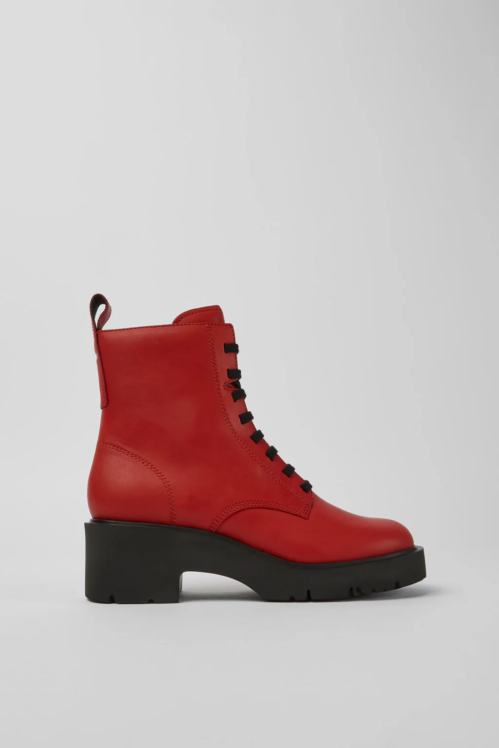 Milah Red lace-up boots for women - 1