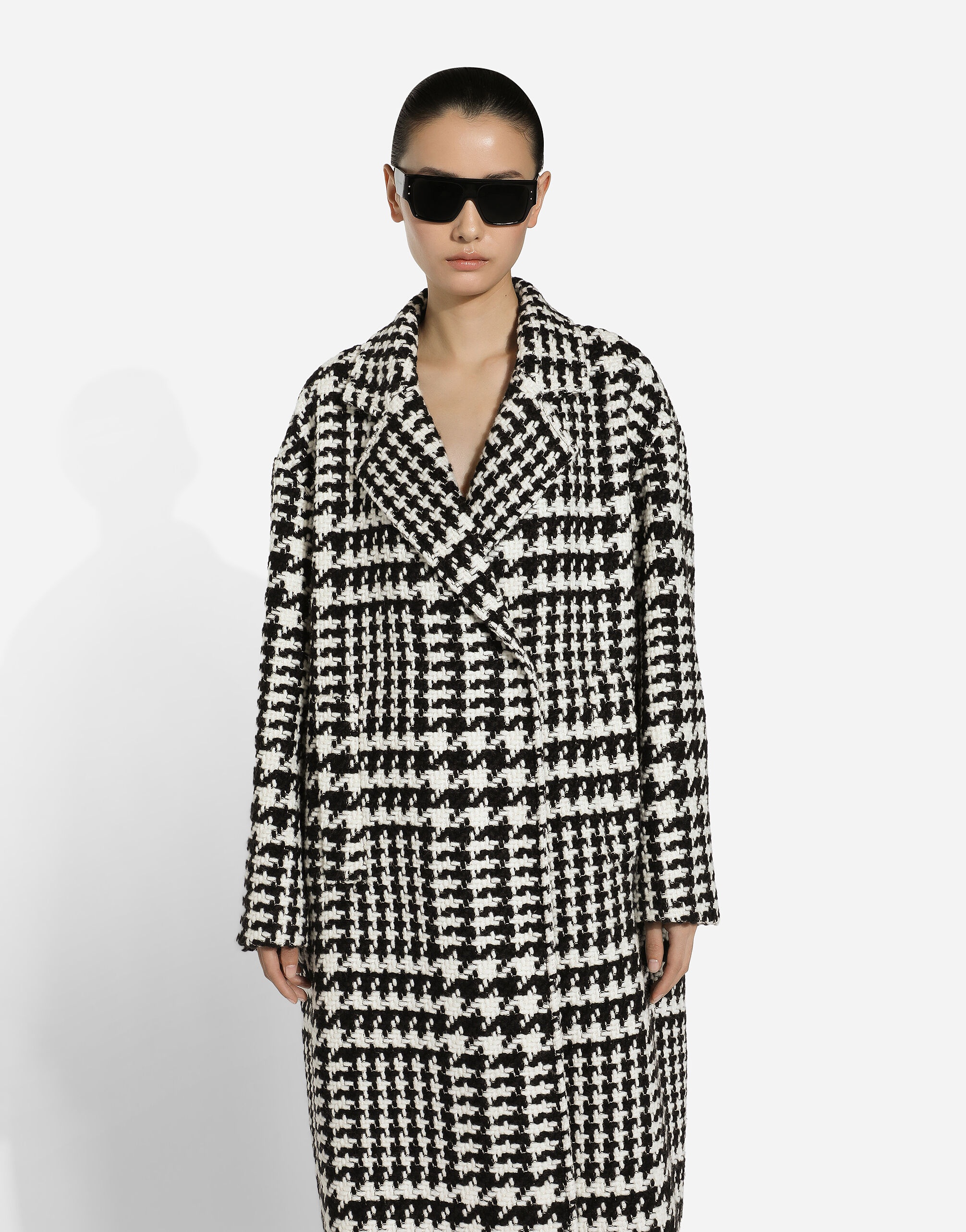 Oversize houndstooth coat - 4