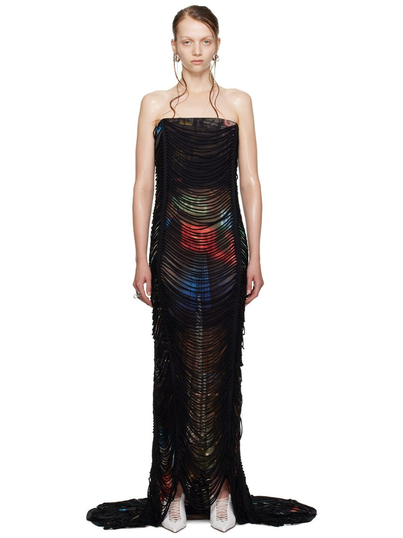 Brown Shayne Oliver Edition 'The Long Slashed City' Maxi Dress 1
