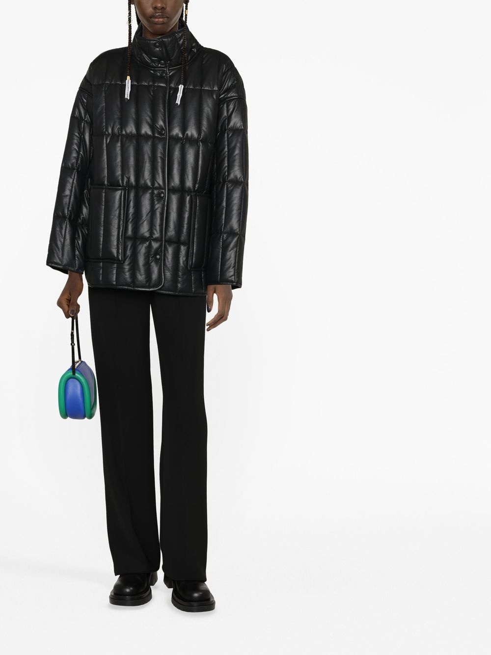 STAND STUDIO button-up padded jacket | REVERSIBLE
