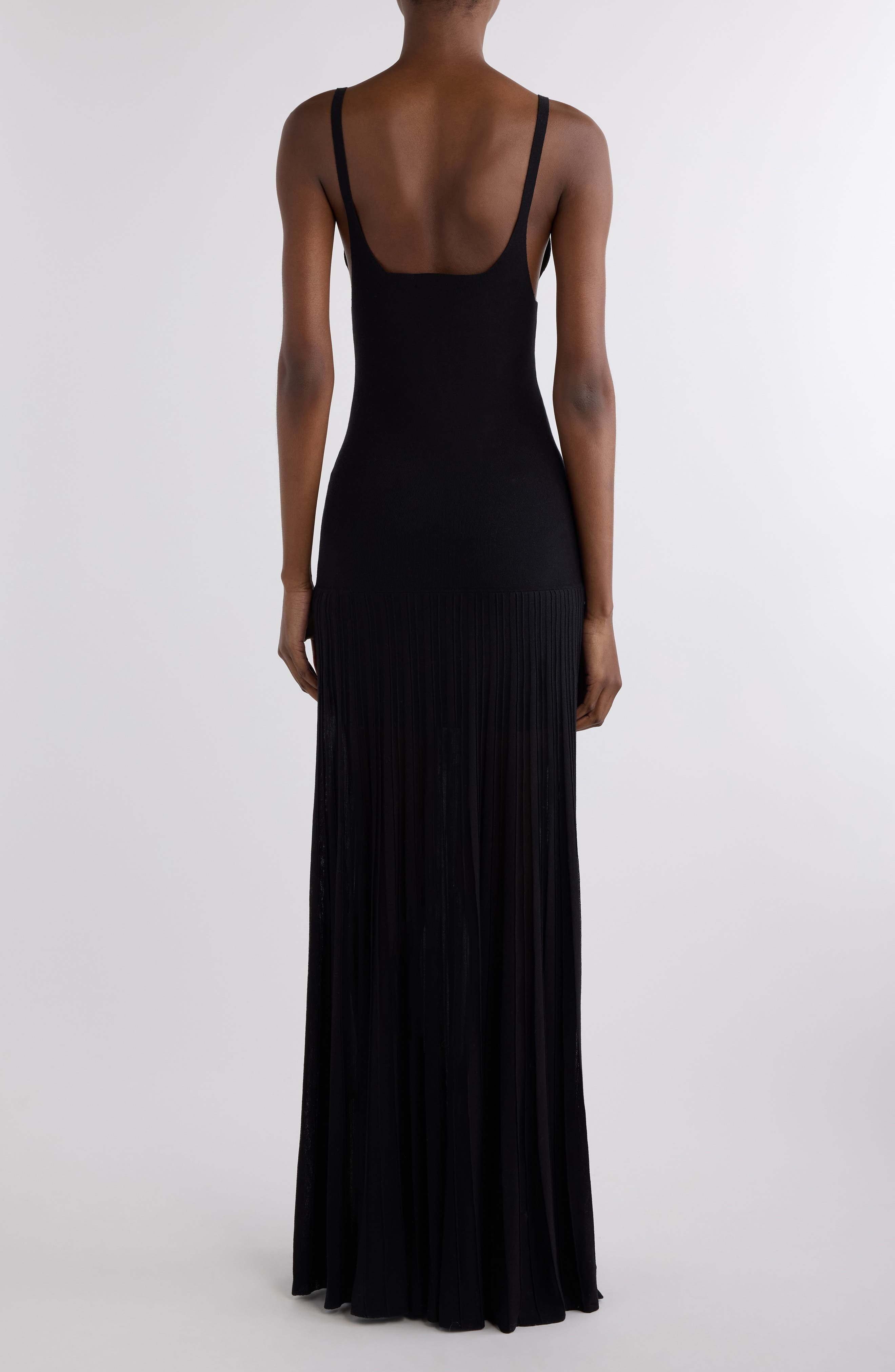 Isabel Marant Velma Plunge Neck Crepe Knit Maxi Dress in Black at Nordstrom - 2
