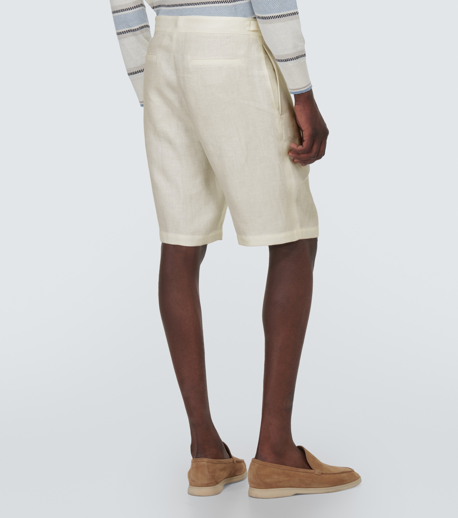 Majuro linen Bermuda shorts - 4
