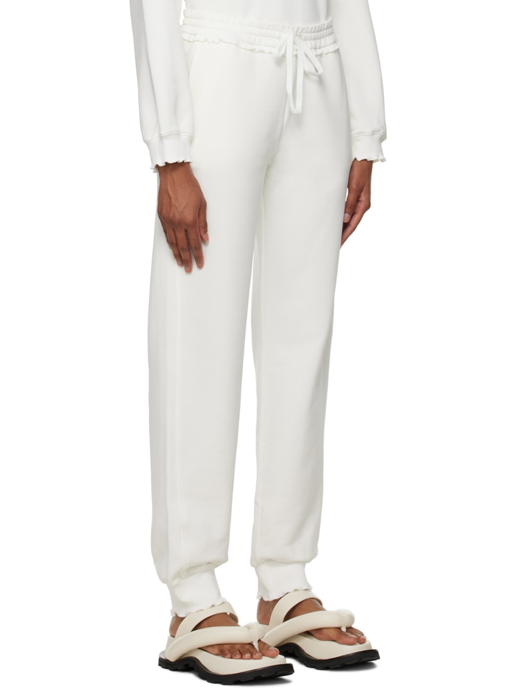 White Frill Edge Lounge Pants - 2