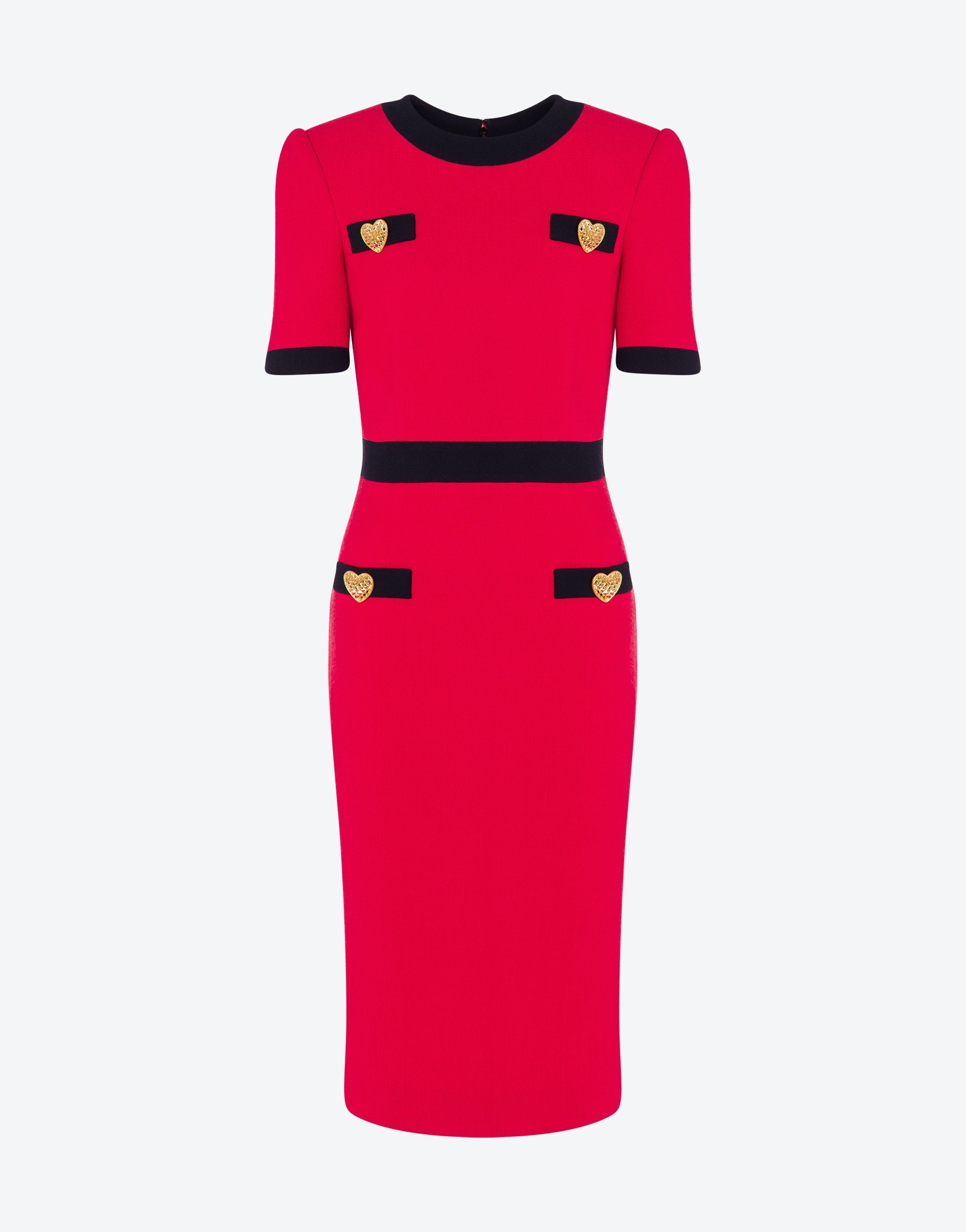 MORPHED BUTTONS STRETCH CRÊPE DRESS - 1