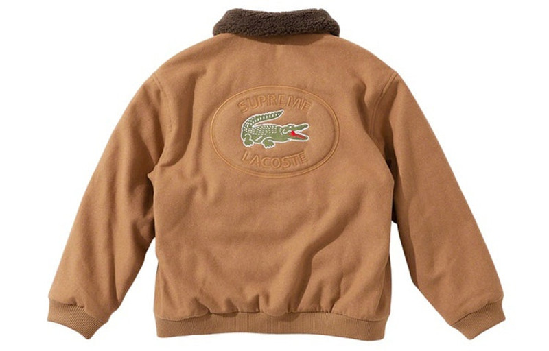 Supreme Supreme LACOSTE Wool Bomber Jacket 'Brown' SUP-FW19-533 outlook