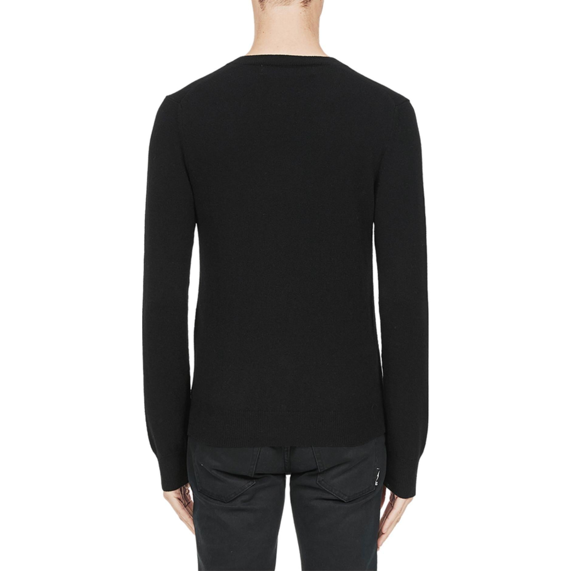 COMME des GARCONS PLAY V-Neck L/S T-shirt Gold Emblem 'Black' AZN048-051-1 - 4