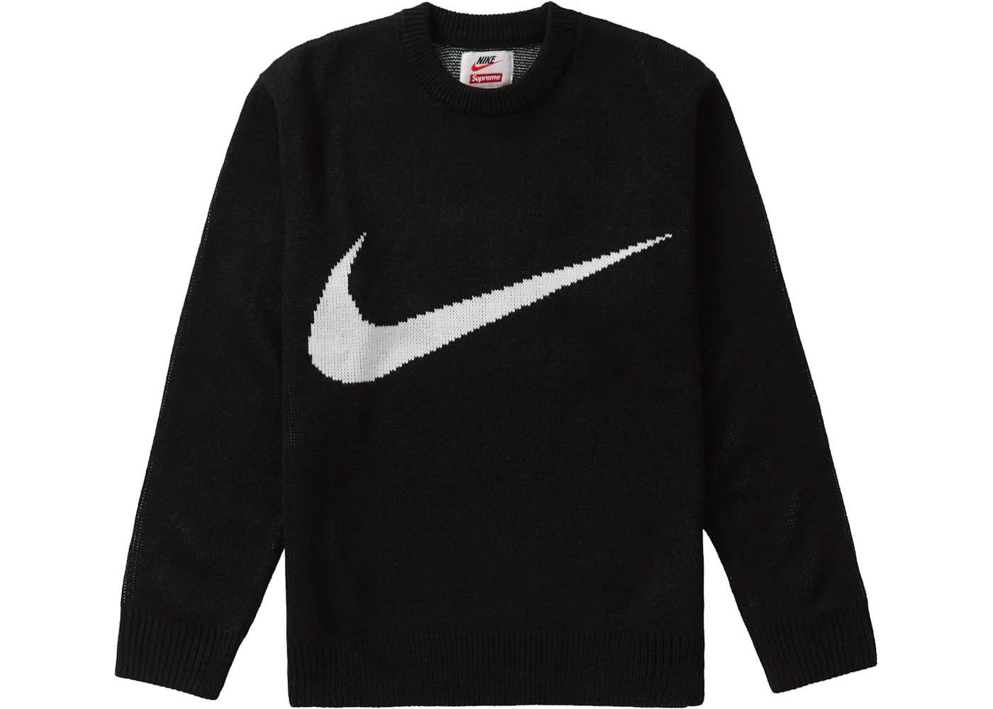 Supreme Nike Swoosh Sweater Black - 1