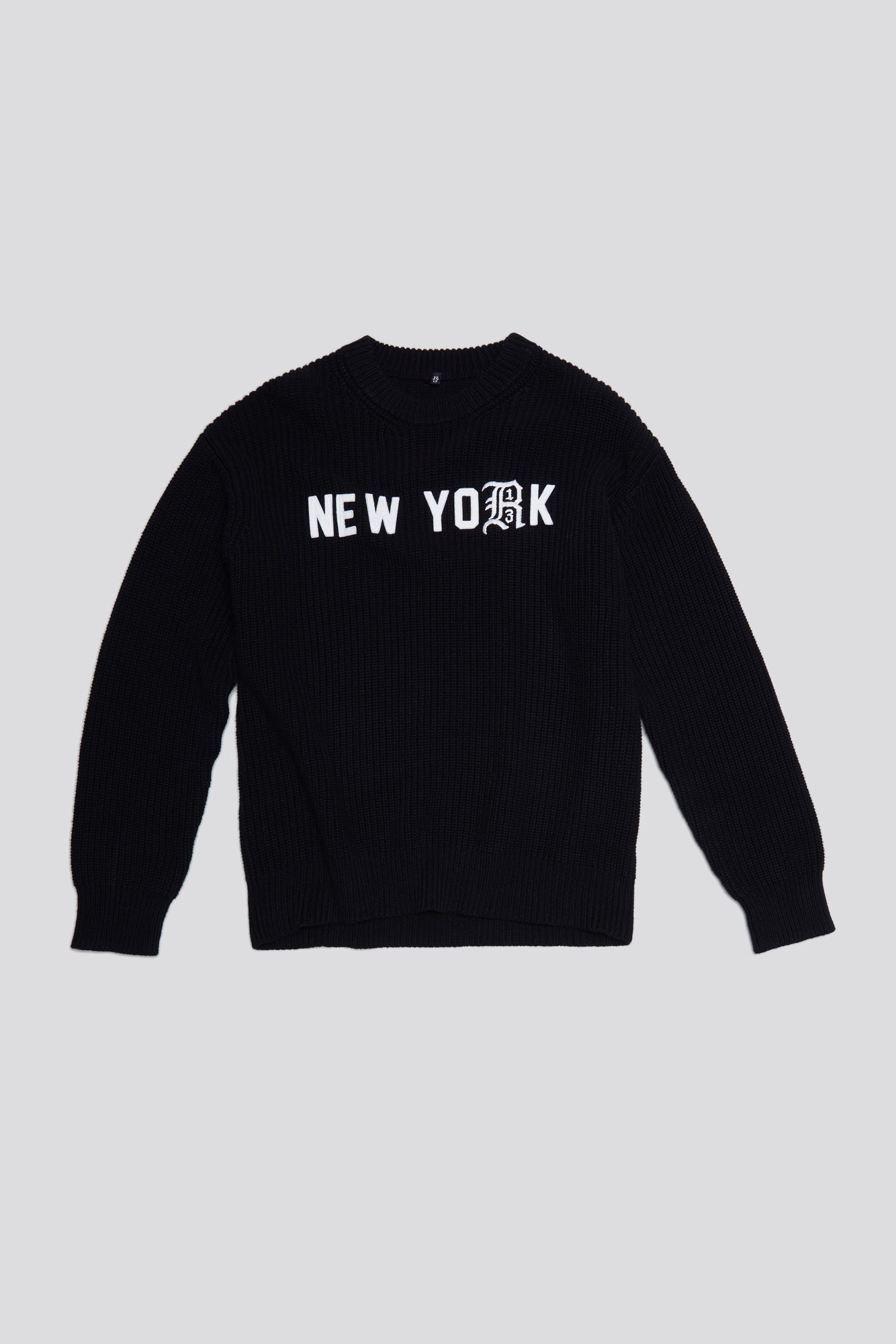 R13 NEW YORK BOYFRIEND SWEATER - BLACK - 1