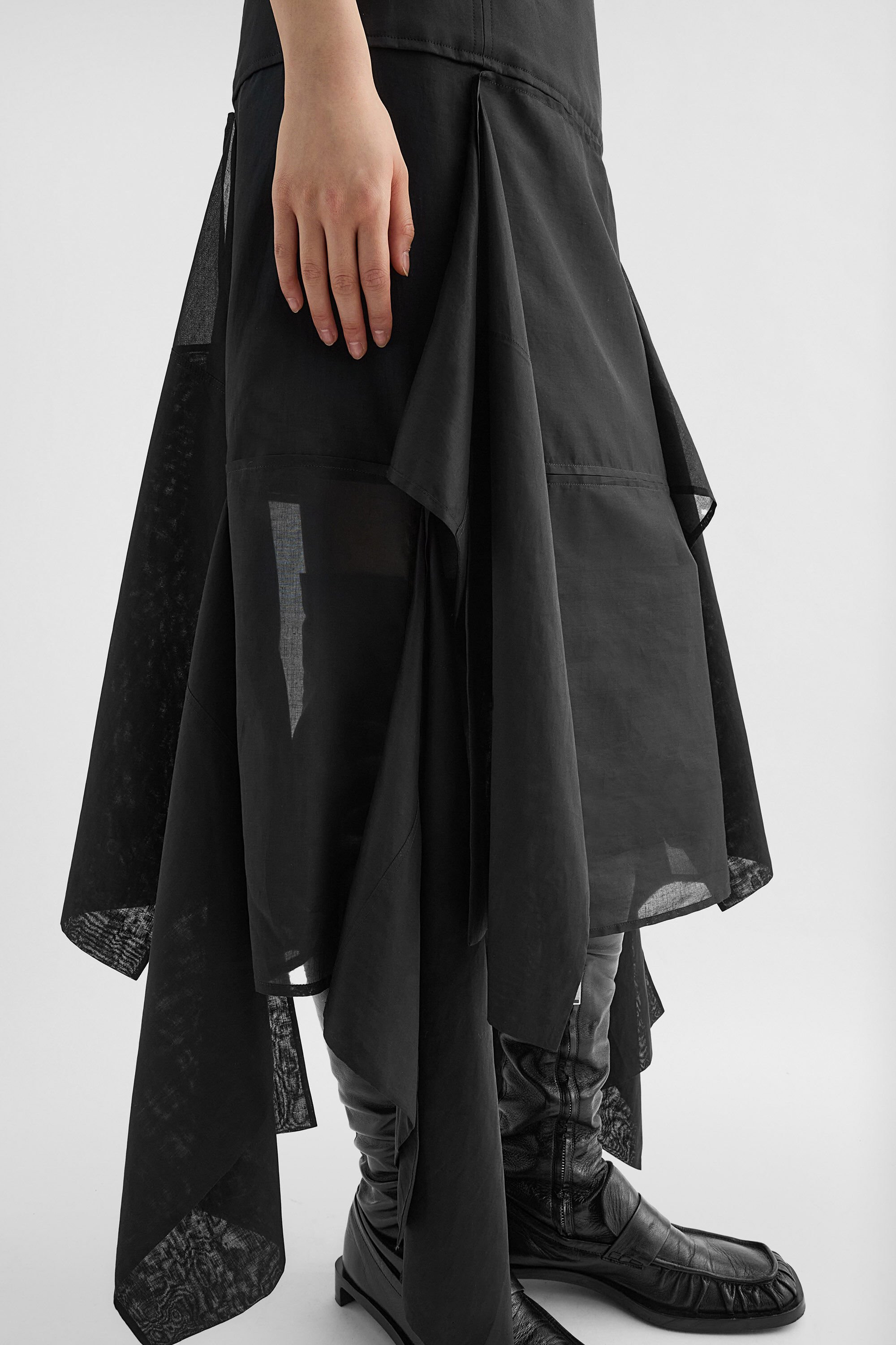 Cotton Muslin Panelled Skirt - 2