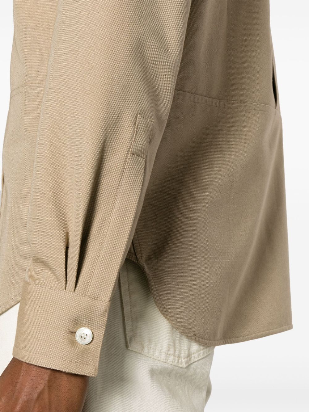 cargo-pocket cotton shirt - 5