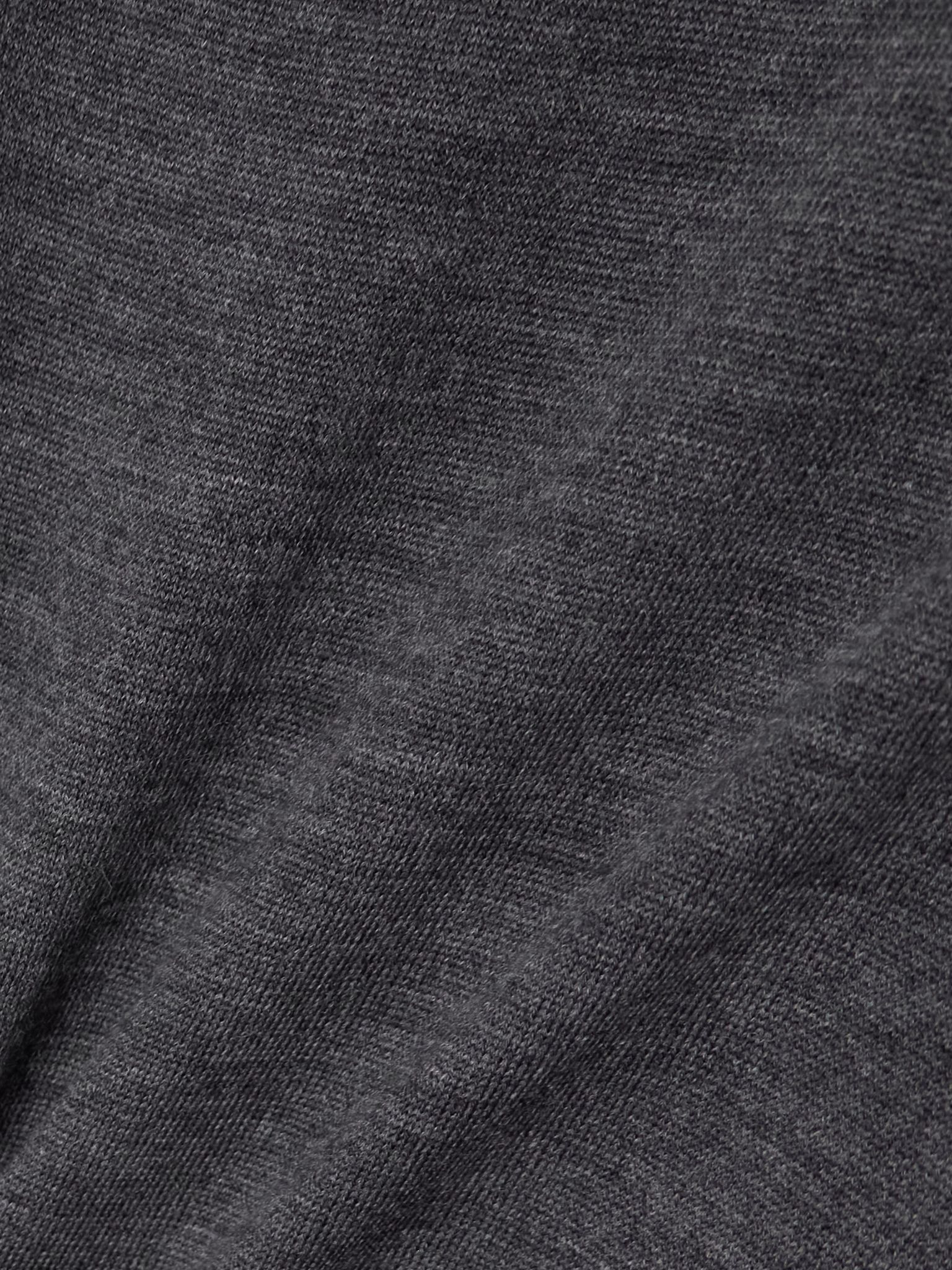 Draped merino wool maxi dress Gray - 4