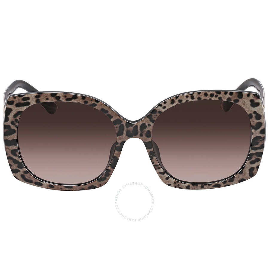 Dolce And Gabbana Brown Gradient Dark Brown Square Ladies Sunglasses DG4385F 316313 58 - 2