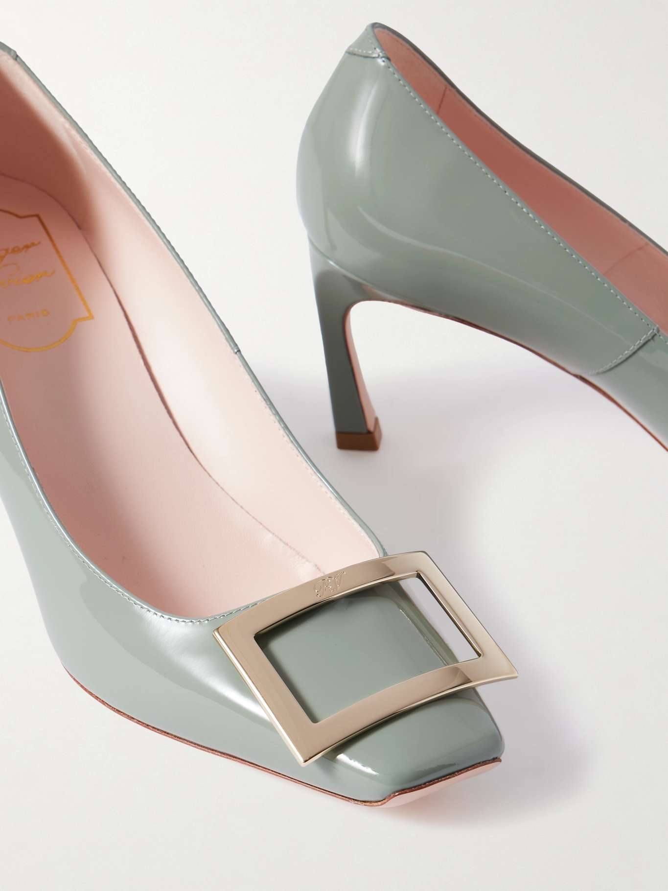 Belle Vivier Trompette 70 patent-leather pumps - 4
