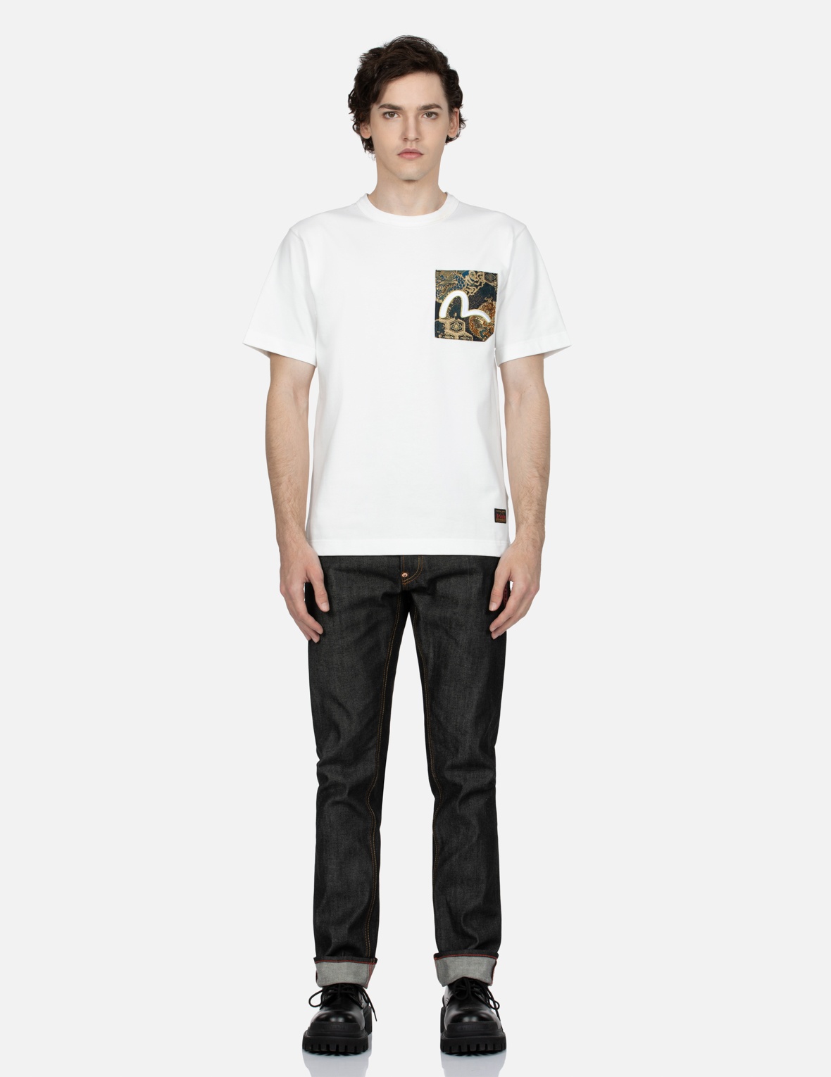 SEAGULL TEXTURED EMBROIDERY SLIM FIT JEANS #2010 - 6