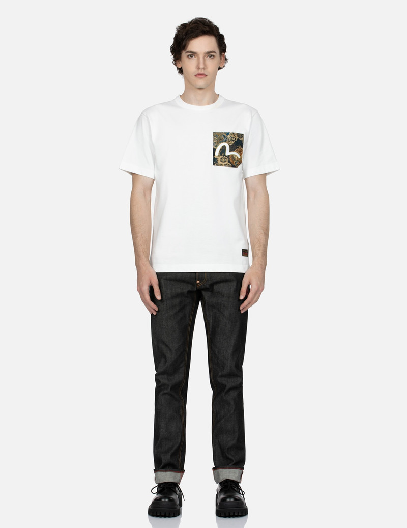 SEAGULL TEXTURED EMBROIDERY SLIM FIT JEANS #2010 6