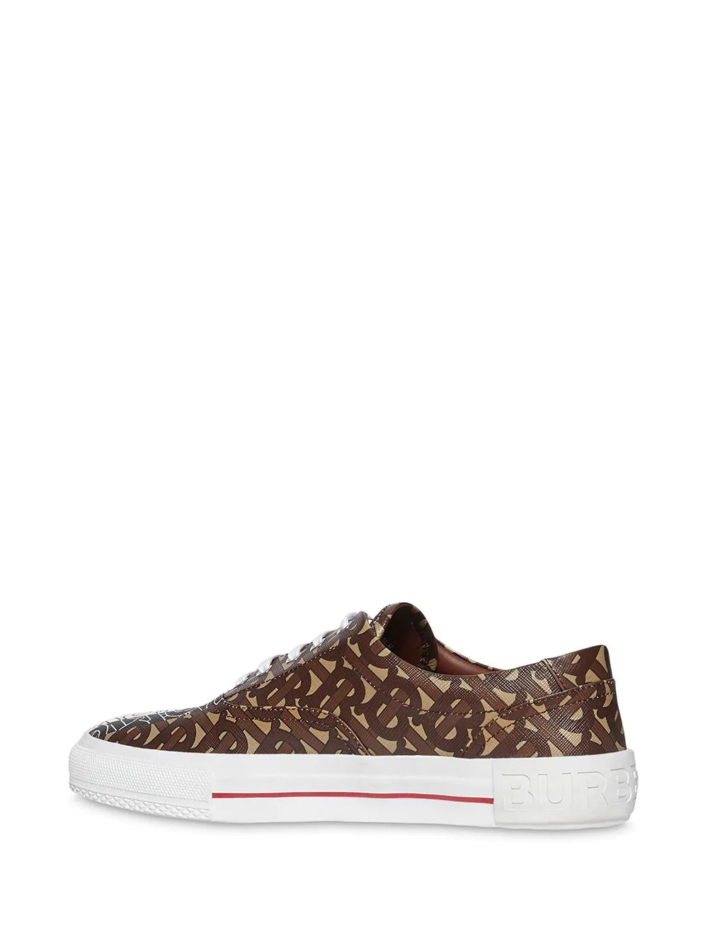 Monogram Stripe Print E-canvas Sneakers - 3