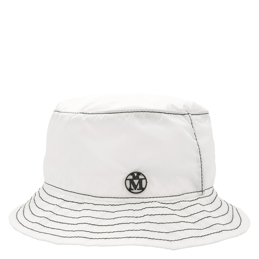 Maison Michel Ladies White Jason Rain Bob Packable Bucket Hat - 1