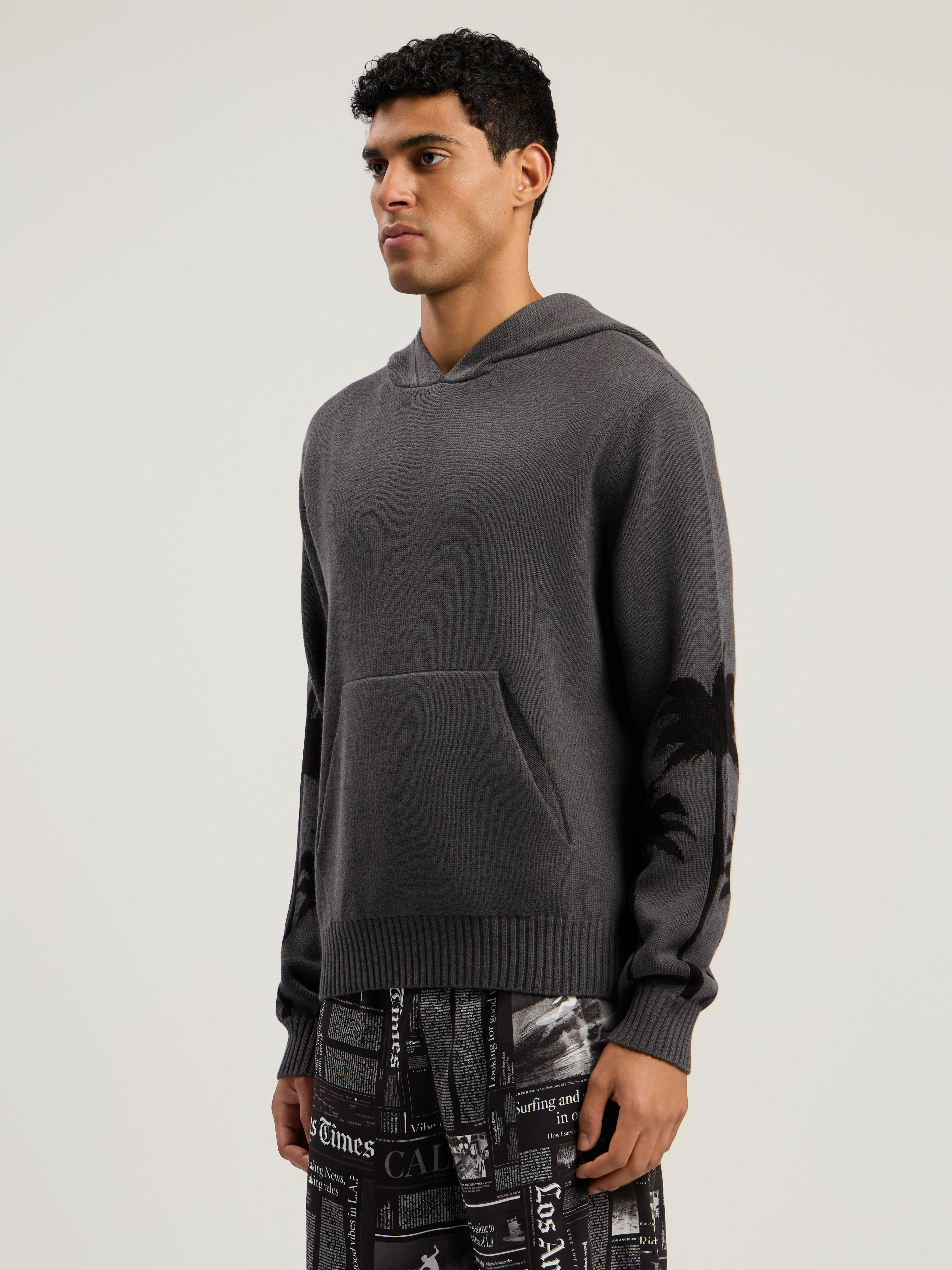 Back Palms Knit Hoodie - 3