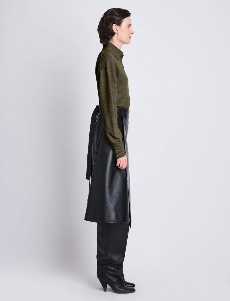 Proenza Schouler Jeanne Polo Sweater in Eco Cashmere outlook